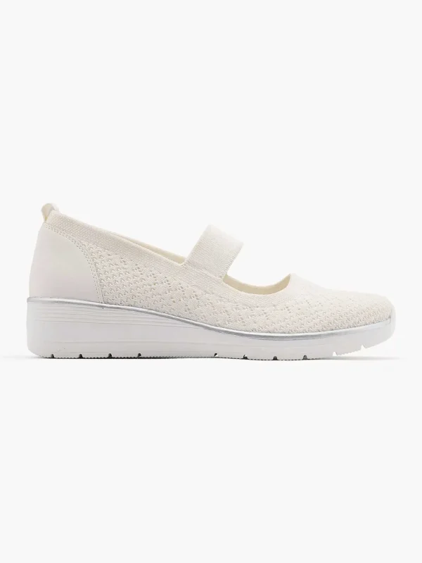 Dames Easy Street Witte Comfort Instapper