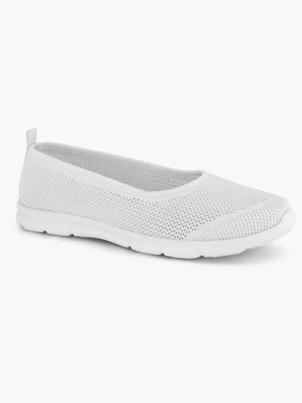 Dames Easy Street Witte Comfort Instapper