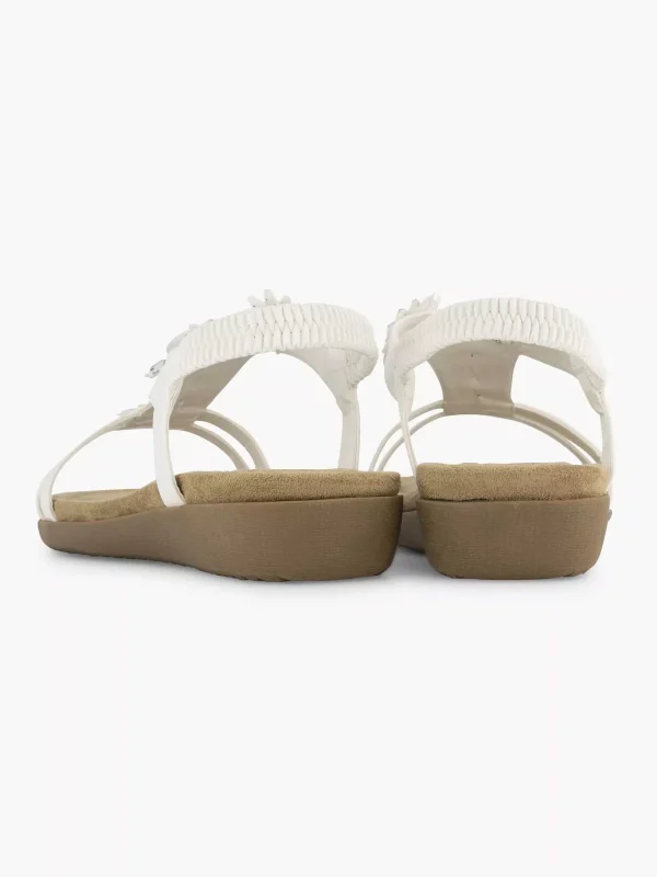 Dames Easy Street Witte Comfort Sandaal