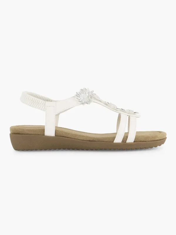 Dames Easy Street Witte Comfort Sandaal