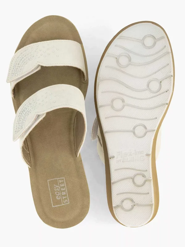 Dames Easy Street Witte Comfort Slipper