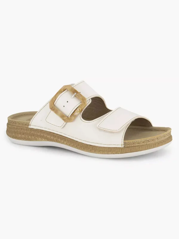 Dames Easy Street Witte Comfort Slipper