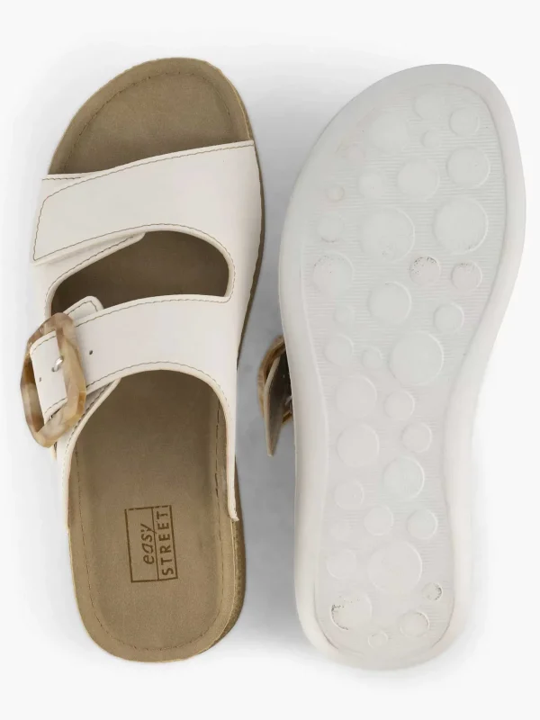 Dames Easy Street Witte Comfort Slipper