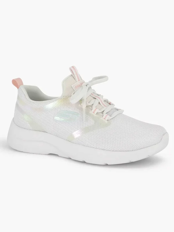 Dames Skechers Witte Dynamight 2.0- Keep Shining