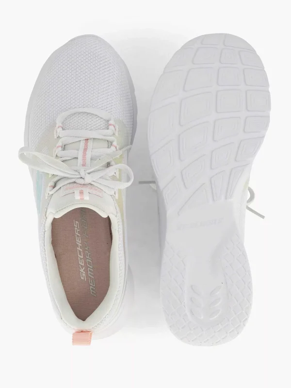 Dames Skechers Witte Dynamight 2.0- Keep Shining