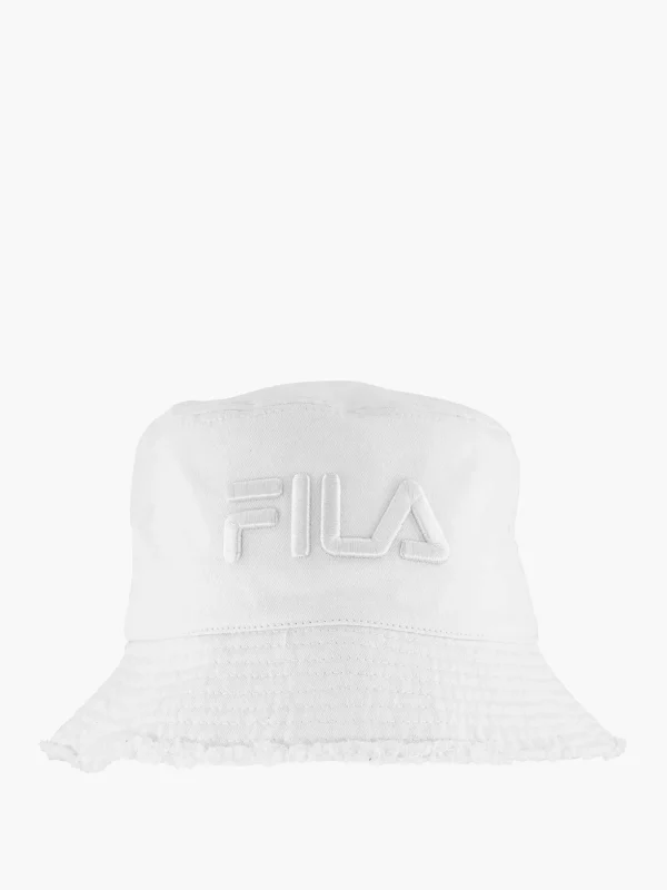 Dames FILA Witte Bucket Hat Mit