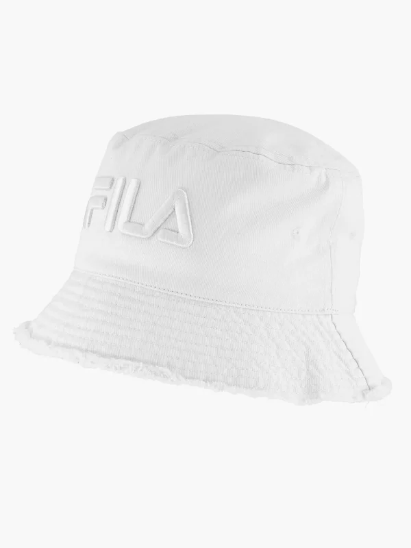 Dames FILA Witte Bucket Hat Mit