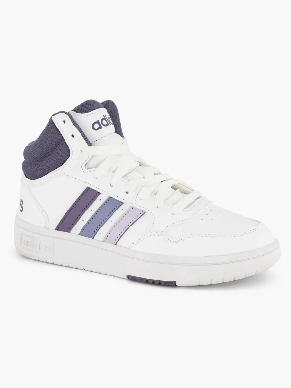 Dames adidas Witte Hoops 3.0 Mid