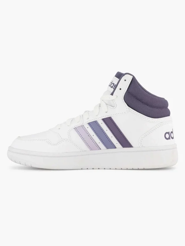Dames adidas Witte Hoops 3.0 Mid
