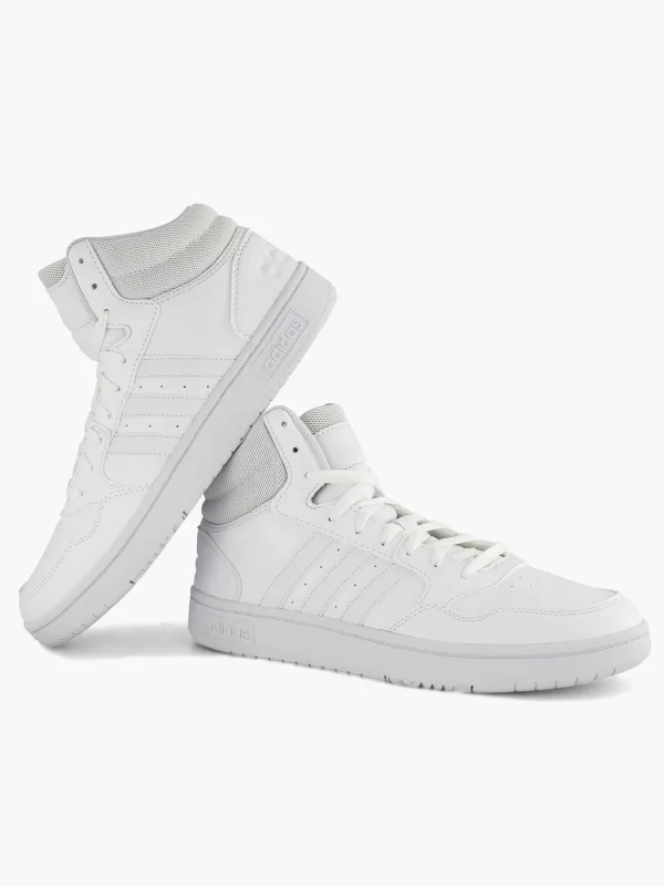 Heren adidas Witte Hoops 3.0 Mid