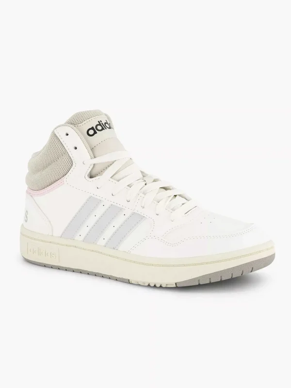 Dames adidas Witte Hoops 3.0 Mid