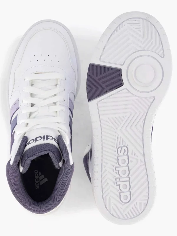 Dames adidas Witte Hoops 3.0 Mid