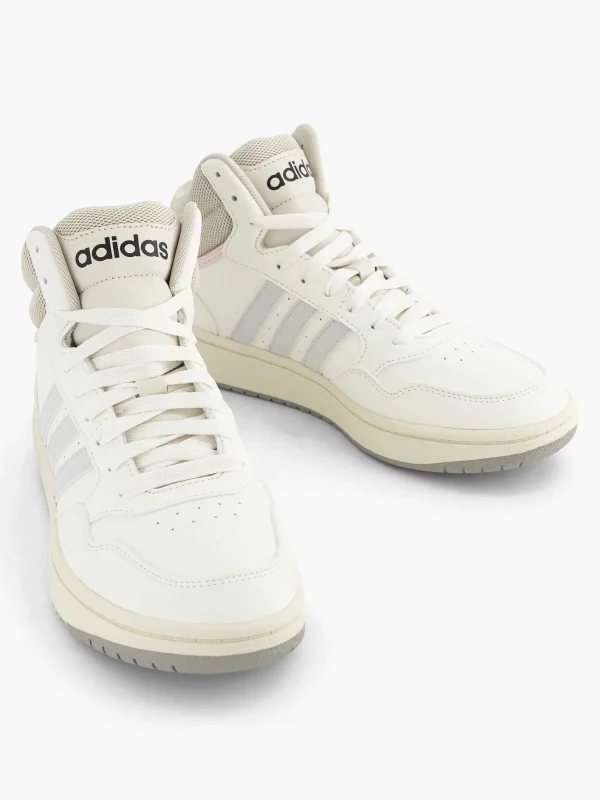 Dames adidas Witte Hoops 3.0 Mid