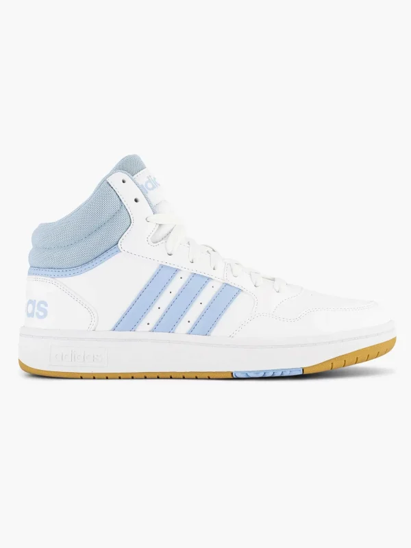 Dames adidas Witte Hoops 3.0 Mid W