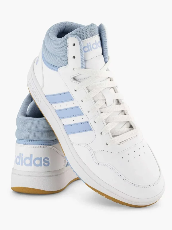 Dames adidas Witte Hoops 3.0 Mid W
