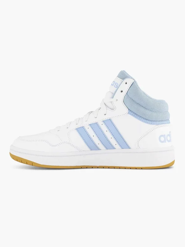 Dames adidas Witte Hoops 3.0 Mid W