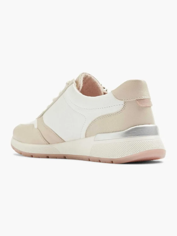 Dames Medicus Witte Leren Comfort Sneaker