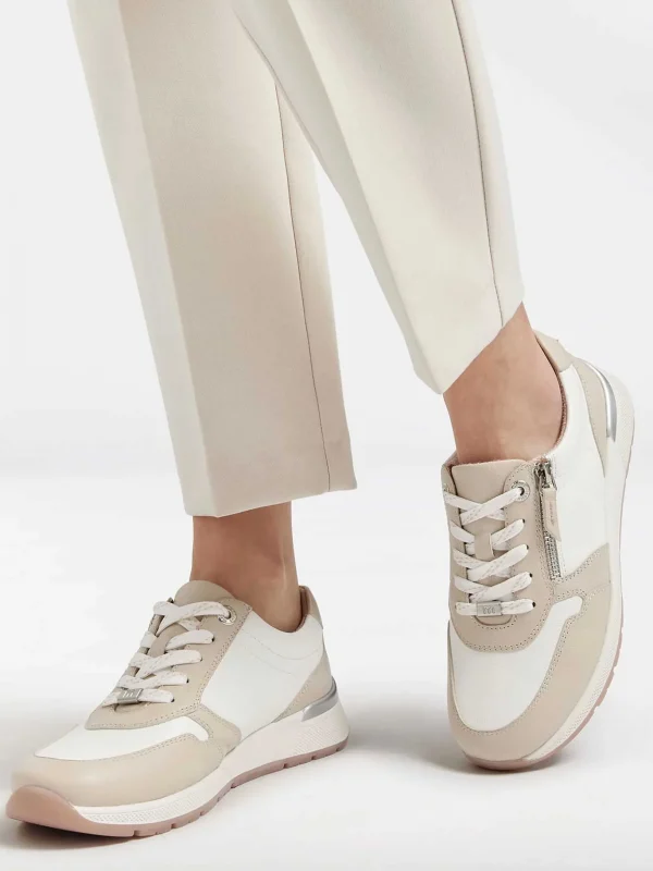 Dames Medicus Witte Leren Comfort Sneaker