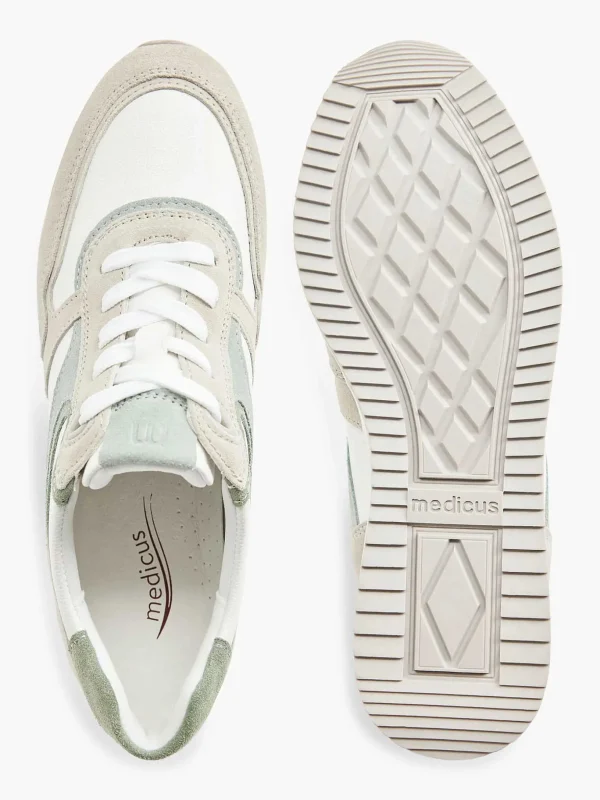 Dames Medicus Witte Leren Comfort Sneaker