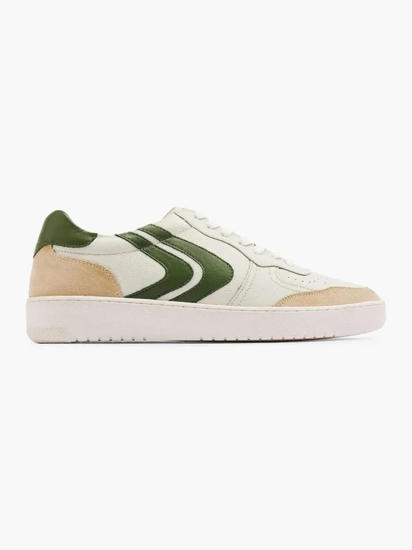 Heren Oxmox Witte Leren Retro Sneaker