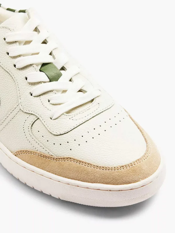 Heren Oxmox Witte Leren Retro Sneaker