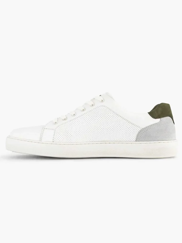 Heren Memphis One Witte Leren Sneaker