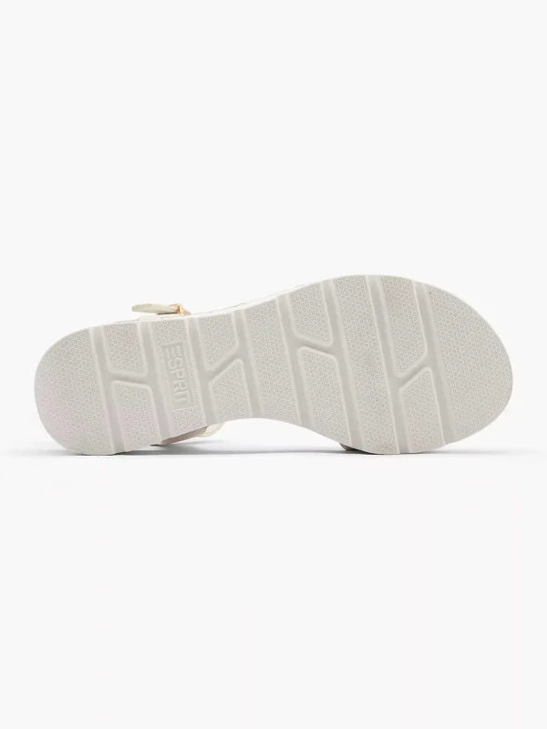 Dames Esprit Witte Platform Sandaal