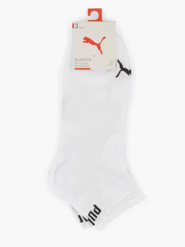 Heren Puma Witte Quarter Plain 3 Pak 43-46