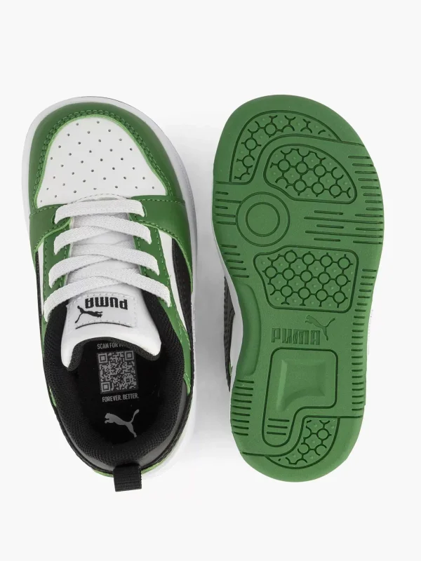 Kinderen Puma Witte Rebound V6 Lo Ac Inf