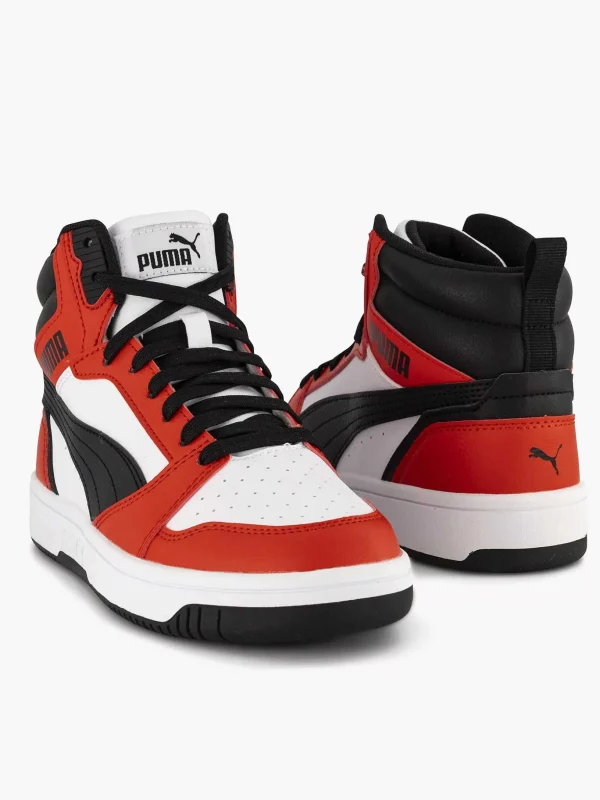 Kinderen Puma Witte Rebound V6 Mid Jr