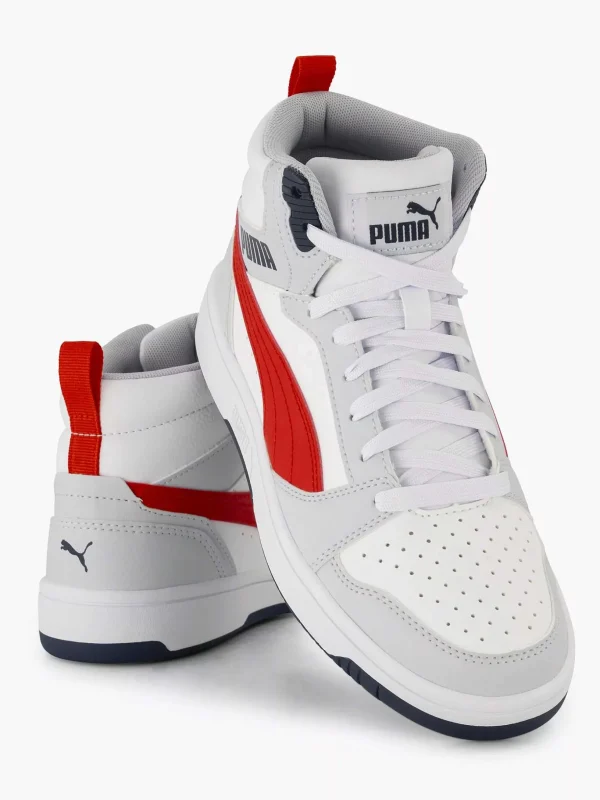 Kinderen Puma Witte Rebound V6 Mid Jr