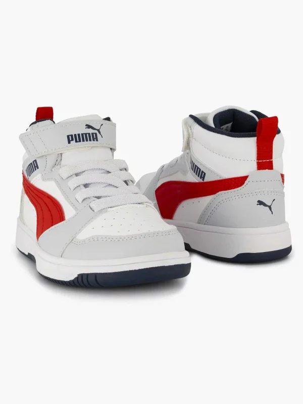 Kinderen Puma Witte Rebound V6 Mid Ac+ Ps
