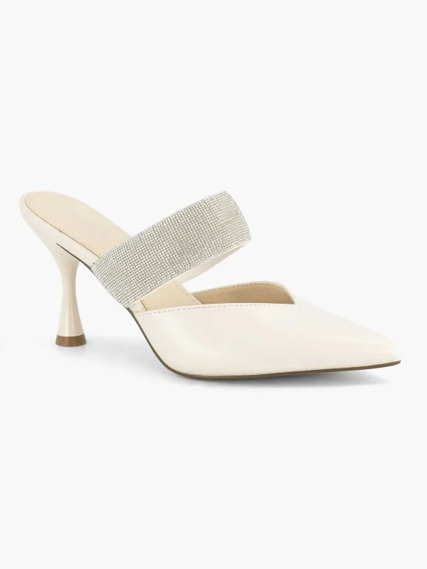 Dames Graceland Witte Pump Steentjes
