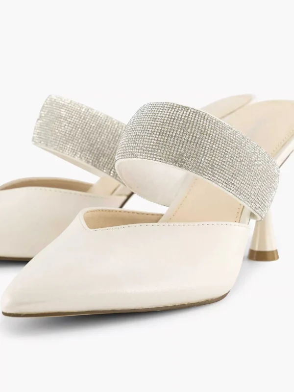 Dames Graceland Witte Pump Steentjes