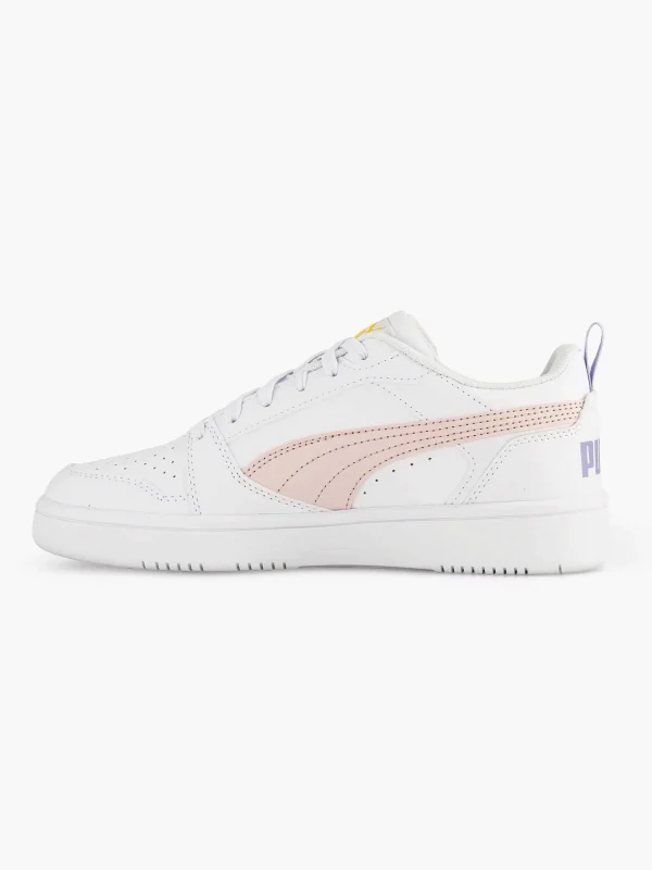 Dames Puma Witte Rebound V6 Low