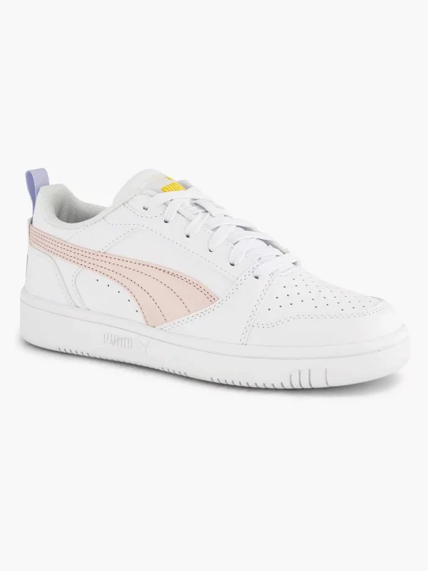 Dames Puma Witte Rebound V6 Low