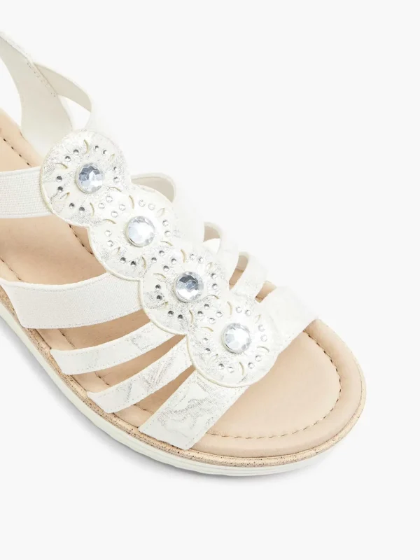 Dames Easy Street Witte Sandaal Sheehak