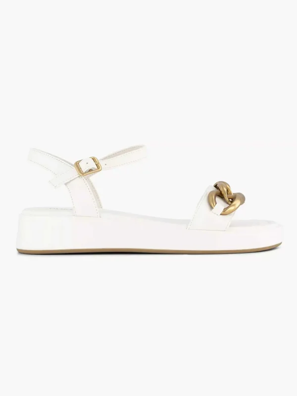 Dames Oxmox Witte Sandaal Sierketting
