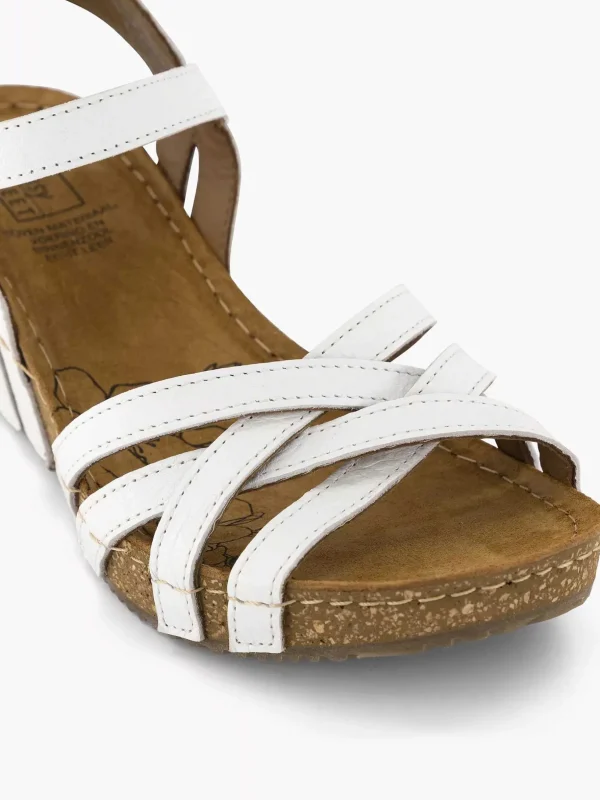 Dames Easy Street Witte Sandaal Sleehak