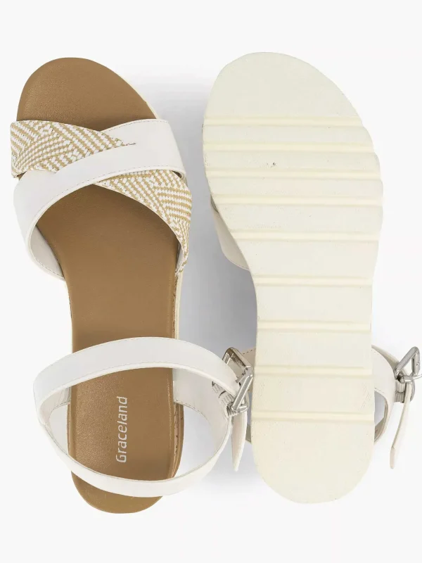 Dames Graceland Witte Sandalette