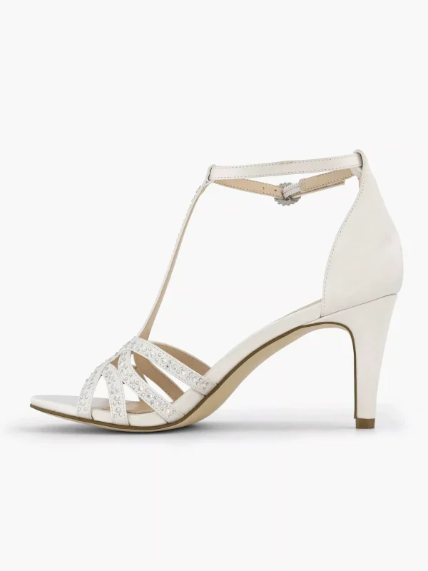 Dames Graceland Witte Sandalette Steentjes