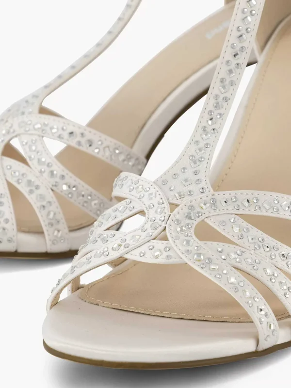 Dames Graceland Witte Sandalette Steentjes