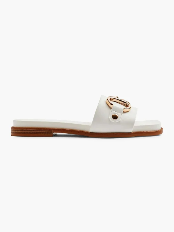 Dames Graceland Witte Slipper Sierketting