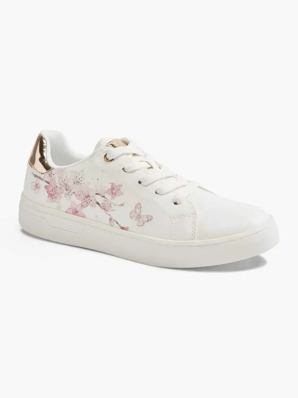 Kinderen Graceland Witte Sneaker Bloemenprint