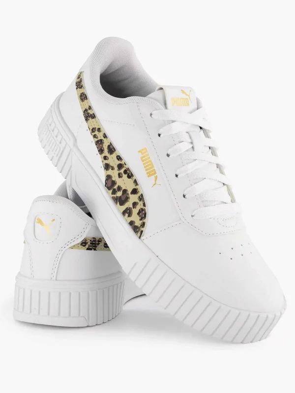 Kinderen Puma Witte Sneaker Carina 2.0 Animal Update Jr