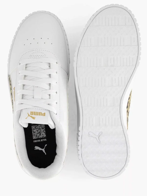 Kinderen Puma Witte Sneaker Carina 2.0 Animal Update Jr
