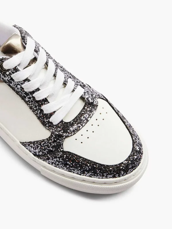 Dames Graceland Witte Sneaker Glitter