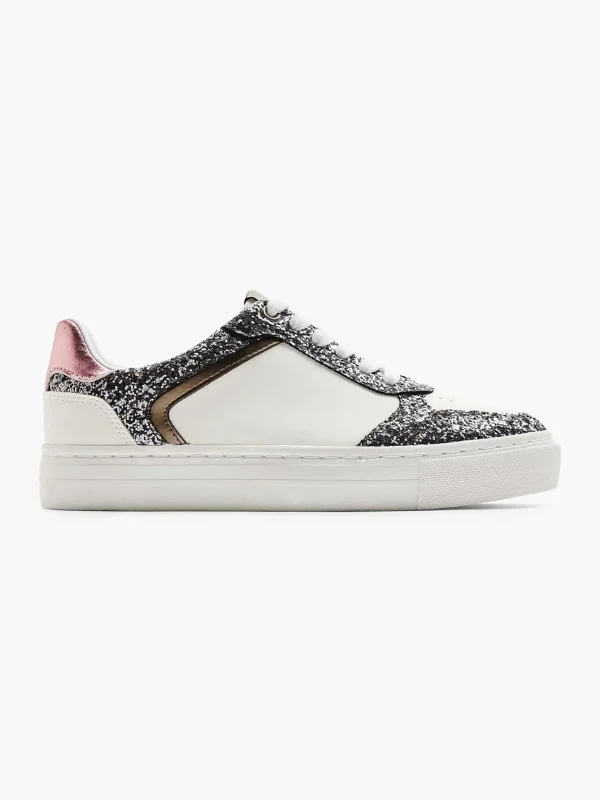 Dames Graceland Witte Sneaker Glitter