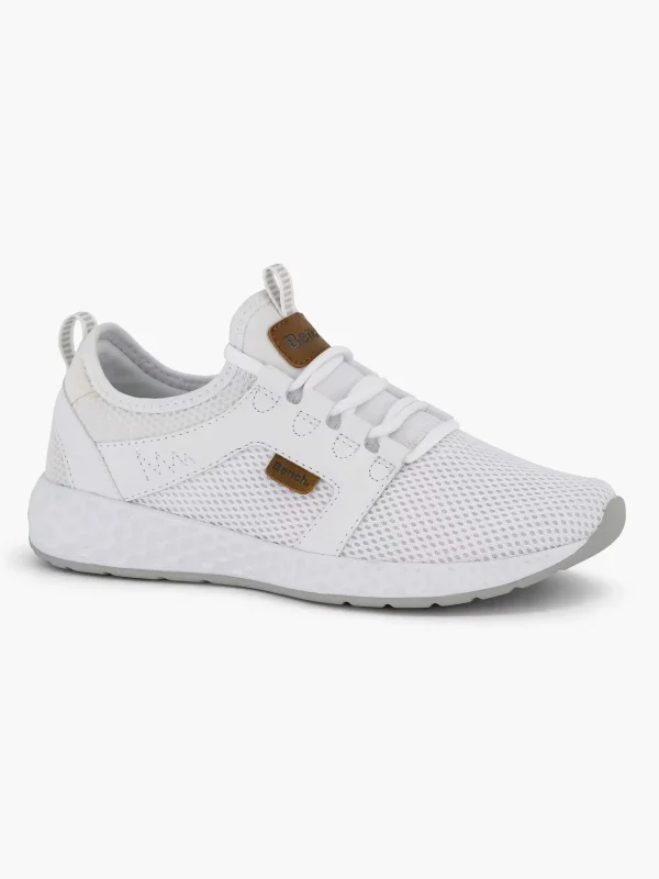Dames Bench Witte Sneaker Memory Foam