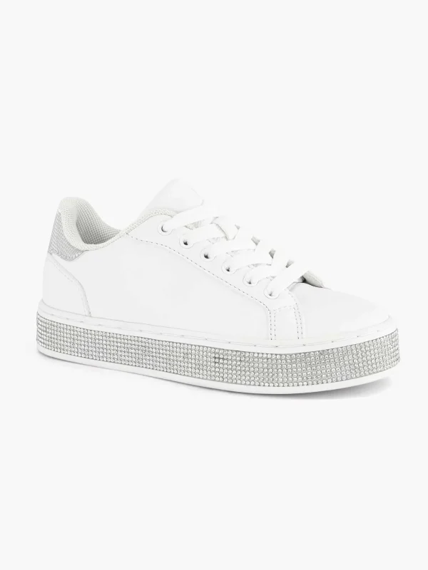 Kinderen Graceland Witte Sneaker Steentjes